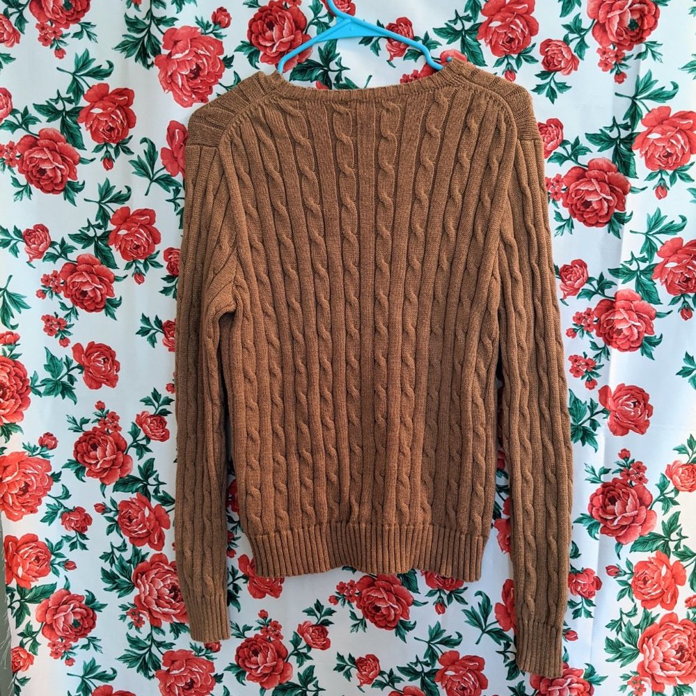 POLO RALPH LAUREN ✨ Tan Cable Knit Sweater - Picture 2 of 6